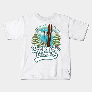 Breckenridge, Colorado Vintage ski logo Kids T-Shirt